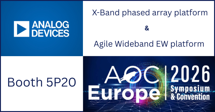 Analog Devices покажет X-Band phased array и wideband EW platform на AOC Europe 2026