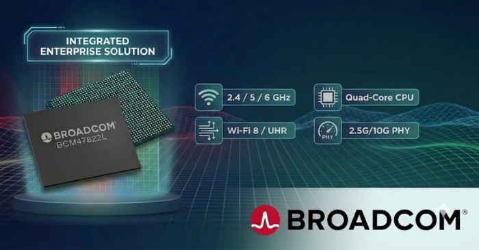 Broadcom представила SoC BCM47822L с двумя радиомодулями Wi-Fi 8 для корпоративных точек доступа